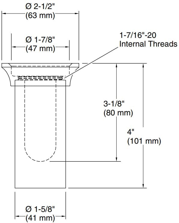 Bản vẽ tấm che ống thoát nước Kallista P21639