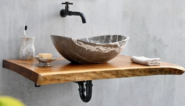 Chậu lavabo Lavabo đá grey marble Kanly MAR64N
