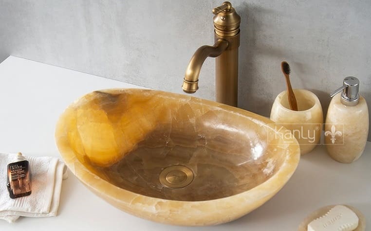 Lavabo đá tự nhiên onyx Kanly ONY61Fi
