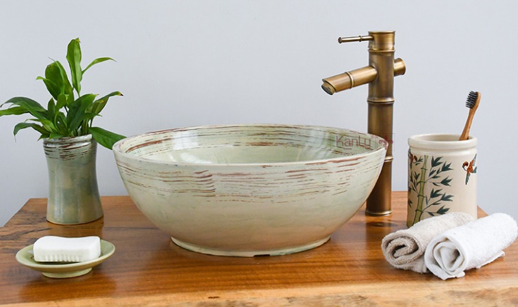 Chậu gốm mỹ thuật Kanly GV005