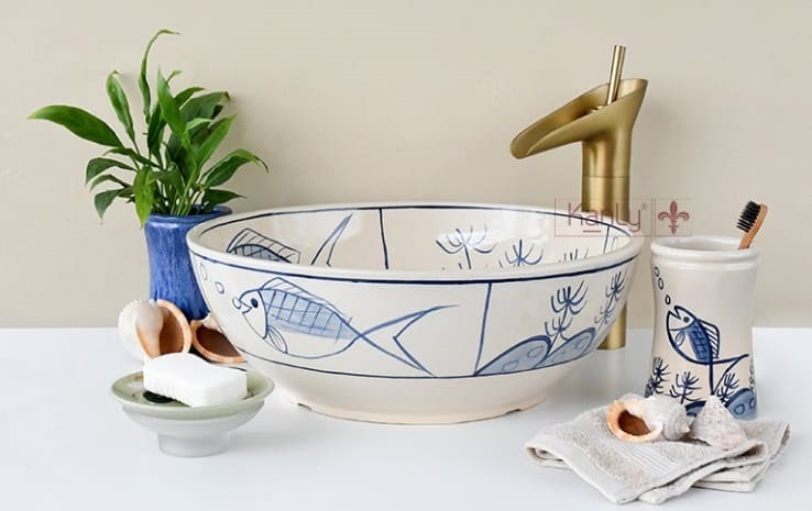 Chậu gốm mỹ thuật Kanly GV102