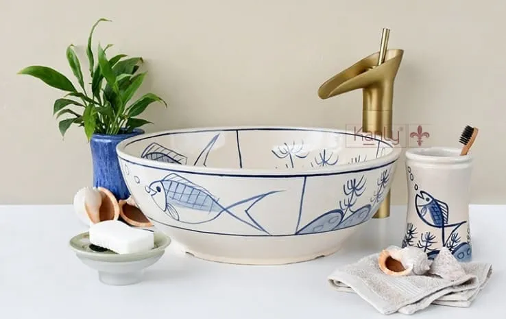 Chậu gốm mỹ thuật Kanly GV102