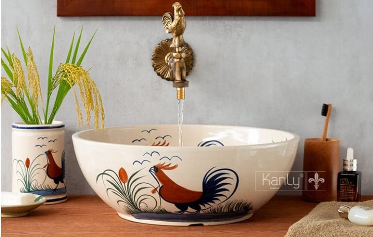 Chậu gốm mỹ thuật Kanly GV107