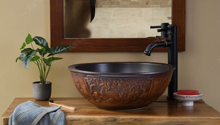 Chậu trồng cây cảnh bằng gốm sứ Kanly SU114