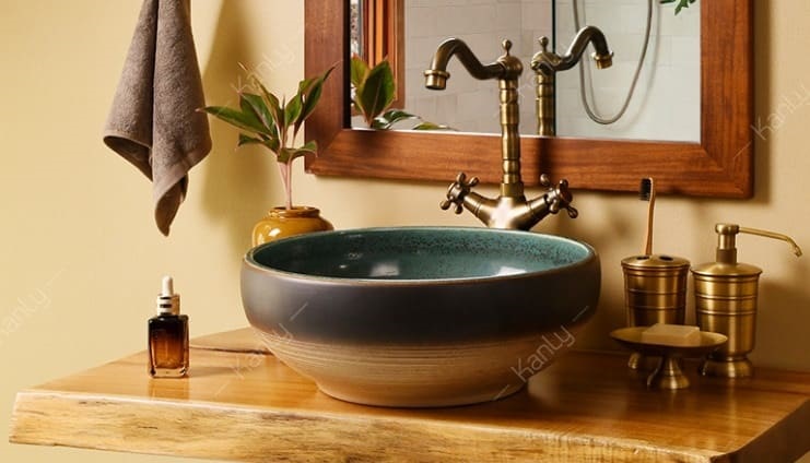 Chậu sứ mỹ thuật Kanly SU123