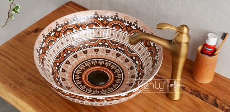 Chậu sứ mỹ thuật hoa văn Moroccan Kanly SU712