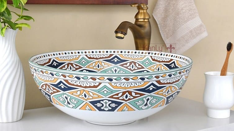 Chậu sứ mỹ thuật Kanly SU714