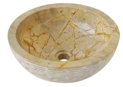 Chậu lavabo đá tự nhiên cappuccino marble Kanly MAR16Bi