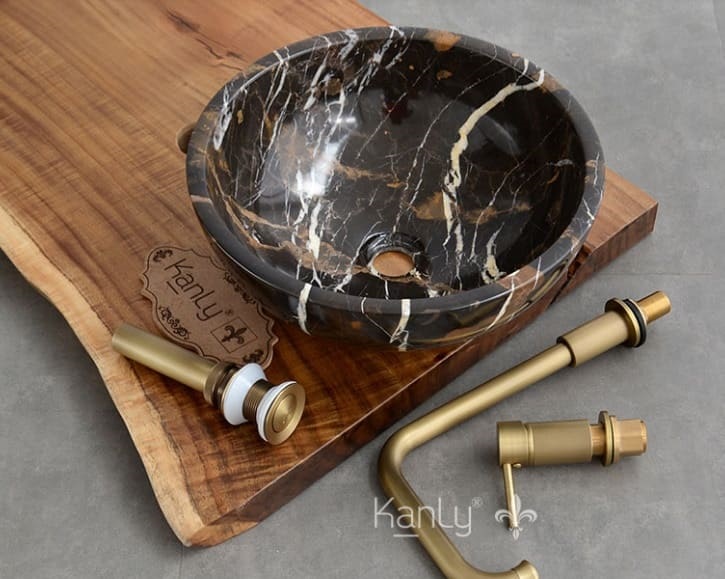 Chậu lavabo bằng đá tự nhiên Kanly MAR16N