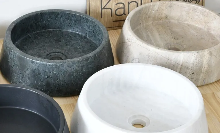 Chậu lavabo bằng đá nguyên khối Kanly MAR47V