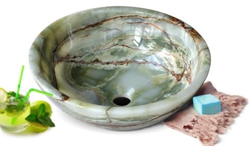 Chậu lavabo bằng đá onyx Kanly ONY11