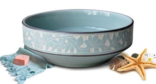 Chậu lavabo mỹ thuật bằng sứ Kanly SU111