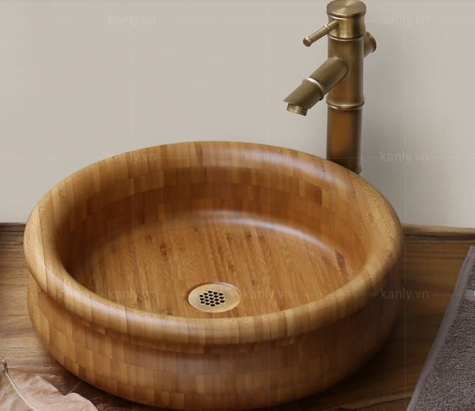 Chậu lavabo bằng tre Kanly LTE51
