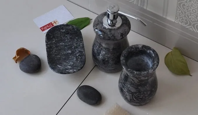 Bộ Lọ Đựng Xà Phòng Bằng Đá Kanly PK02