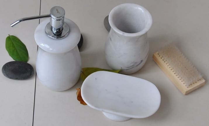 Bộ Lọ Đựng Xà Phòng Bằng Đá Kanly PK03