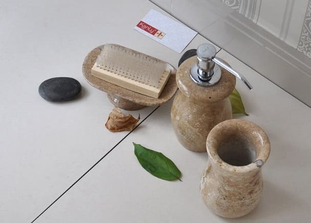 Bộ Lọ Đựng Xà Phòng Bằng Đá Kanly PK04