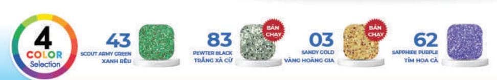 4 màu khác nhau bồn nước kháng khuẩn Flora