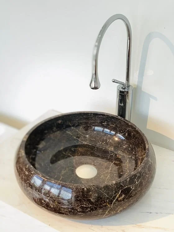 Chậu Rửa Mặt Đá Tự Nhiên Màu Nâu Eximstone BST18