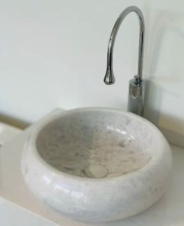 Chậu Rửa Mặt Đá Tự Nhiên Màu Trắng Eximstone BST20