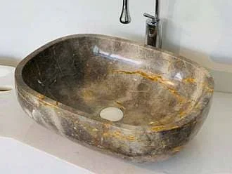 Chậu Rửa Mặt Đá Tự Nhiên Vàng TH Eximstone BST74
