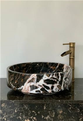 Chậu Rửa Mặt Đá Tự Nhiên Màu Nâu Eximstone NVM31