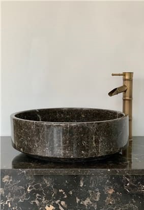 Chậu Rửa Mặt Đá Tự Nhiên Màu Nâu Eximstone NVM32