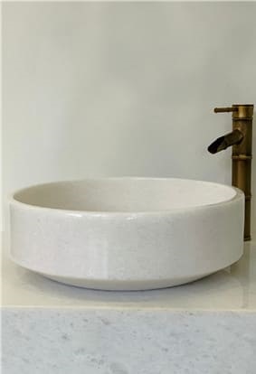 Chậu Rửa Mặt Đá Tự Nhiên Màu Trắng Eximstone NVM50A