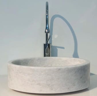 Chậu Rửa Mặt Đá Tự Nhiên Màu Trắng Eximstone TOV01