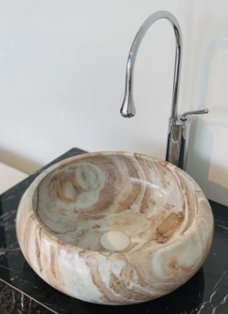 Chậu Rửa Mặt Đá Tự Nhiên Màu Xám Lào Eximstone TTA02