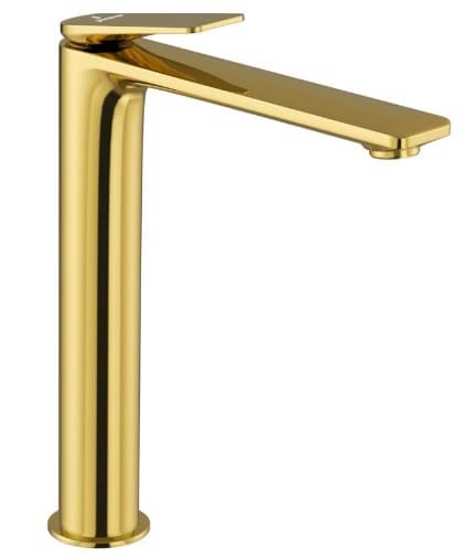 Vòi chậu rửa mặt nóng lạnh vàng bóng Ấn Độ Jaquar LAG-GBP-91005BWF