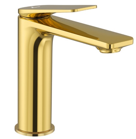 Vòi chậu rửa mặt nóng lạnh màu vàng Ấn Độ Jaquar LAG-GBP-91023BWF