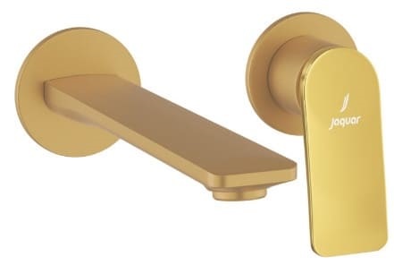 Vòi rửa mặt âm tường 2 chân màu vàng Ấn Độ JAQUAR LAG-GMG-91231NK