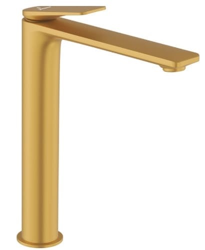 Vòi chậu rửa mặt nóng lạnh màu vàng mờ Ấn Độ Jaquar LAG-GMP-91005BWF