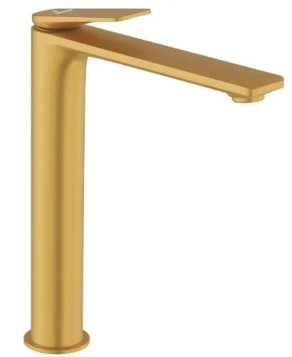 Vòi chậu rửa mặt nóng lạnh màu vàng mờ Ấn Độ Jaquar LAG-GMP-91005BWF