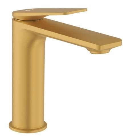 Vòi chậu rửa mặt nóng lạnh màu vàng mờ Ấn Độ Jaquar LAG-GMP-91023BWF