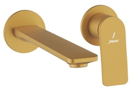 Vòi rửa mặt âm tường 2 chân màu vàng mờ Ấn Độ JAQUAR LAG-GMP-91231NK