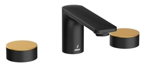 Vòi rửa mặt lavabo 3 chân Ấn Độ màu vàng đen Jaquar LAG-BGM-91189CSR