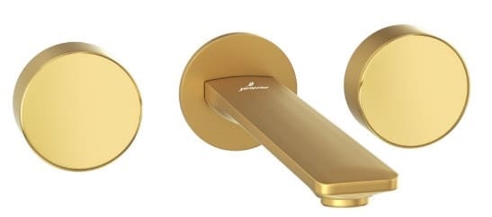 Vòi chậu âm tường Ấn Độ màu vàng Jaquar LAG-GMG-91423K