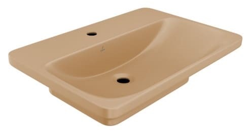 Chậu lavabo bàn đá Ấn Độ màu be mờ Jaquar LAS-BEM-91931