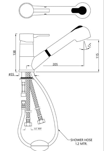 Vòi chậu rửa mặt nóng lạnh Ấn Độ Jaquar FLP-CHR-5177BPM