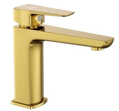 Vòi chậu rửa mặt nóng lạnh màu vàng bóng Ấn Độ Jaquar KUP-GBP-35011BPM