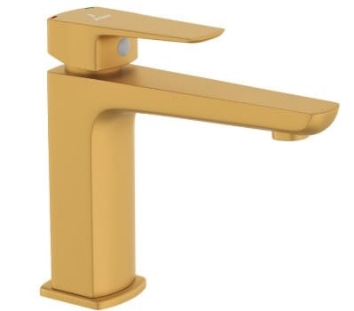 Vòi chậu rửa mặt nóng lạnh màu vàng mờ Ấn Độ Jaquar KUP-GMP-35011BPM