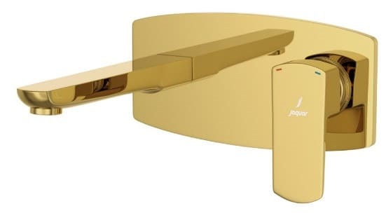 Vòi chậu âm tường màu vàng bóng Ấn Độ Jaquar KUP-GBP-35233NKPM