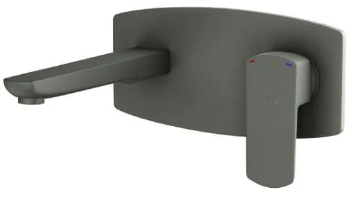 Vòi chậu âm tường màu than chì Ấn Độ Jaquar KUP-GRF-35233NKPM