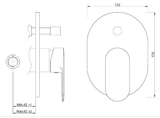 Bản vẽ kỹ thuật mặt nạ âm tường Ân Độ màu vàng đỏ Jaquar OPP-BGP-15065MKPM