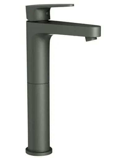 Vòi chậu rửa mặt thân cao màu than chì Ấn Độ Jaquar VGP-GRF-81005NB