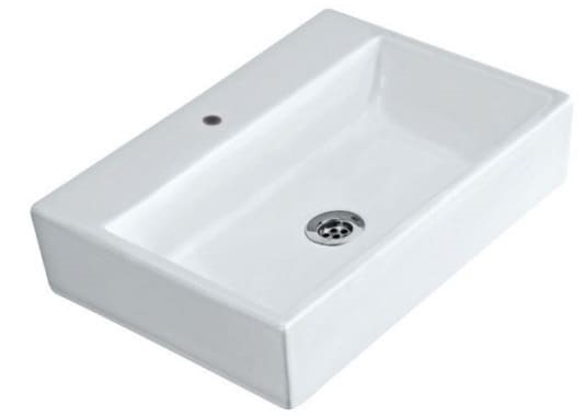 Chậu rửa đặt bàn chữ nhật Ấn Độ màu trắng Jaquar FLS-WHT-5931