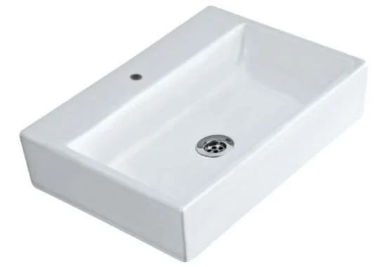Chậu rửa đặt bàn chữ nhật Ấn Độ màu trắng Jaquar FLS-WHT-5931