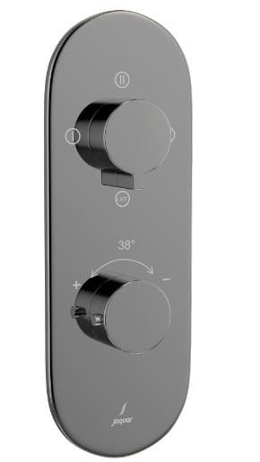 Bộ vòi sen nhiệt độ âm tưởng Ấn Độ đen chrome Jaquar LAG-BCH-91683NK