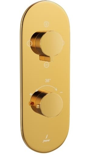 Bộ vòi sen nhiệt độ âm tưởng Ấn Độ màu vàng sáng Jaquar LAG-GBP-91683NK